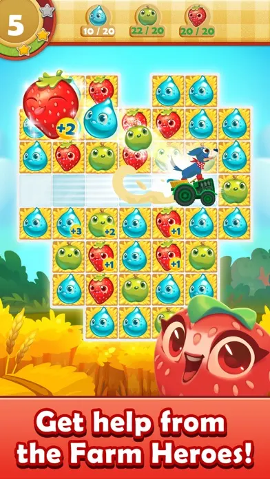 A board late in a level with few moves left